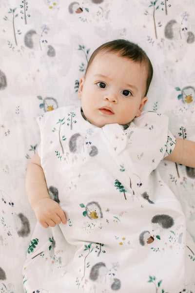 Loulou Lollipop - Hedgehog Tencel Sleep Bag 1.0 Tog 6-18 Month Size