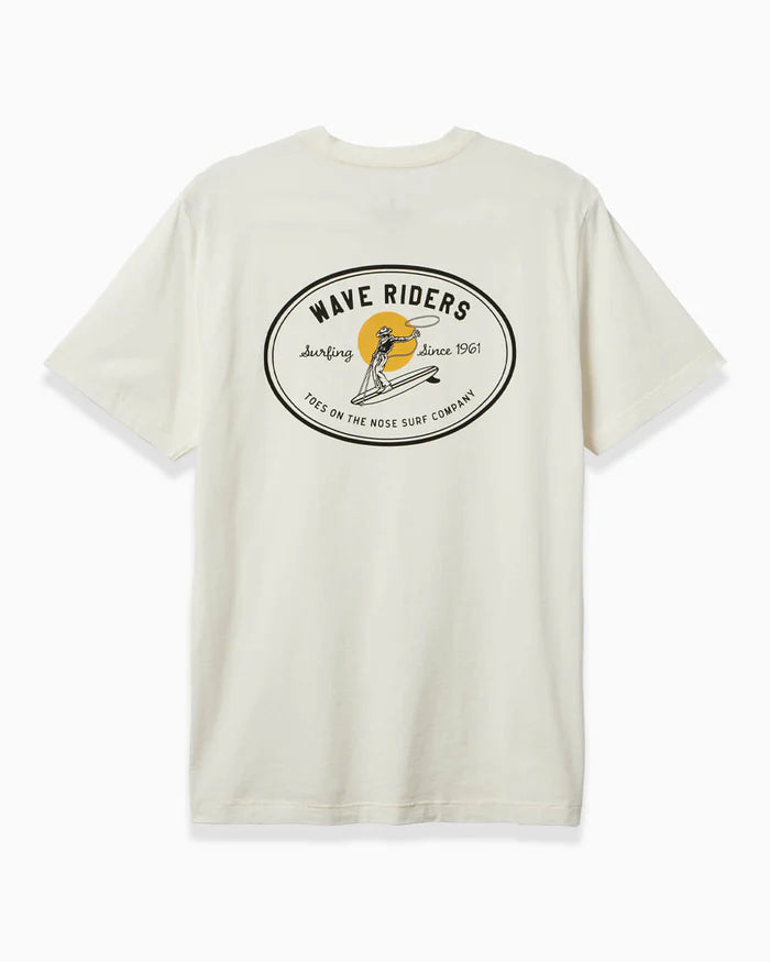 Toes On The Nose- Wave Riders Tee- Natural