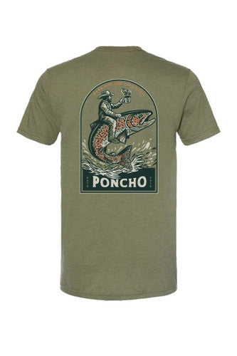 Poncho - Green Trout Rider T-Shirt