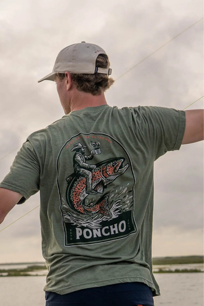 Poncho - Green Trout Rider T-Shirt