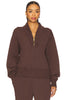 Varley - Sally Half Zip Sweat - Coffee Bean Marl