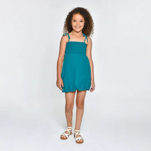 Peixoto- Winnie Bubble Dress- Teal Iris