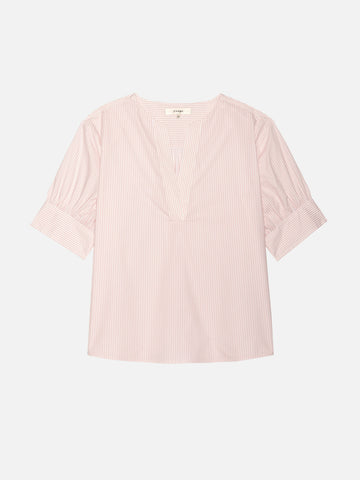 Frame - The V-Neck Popover Top - AZMT