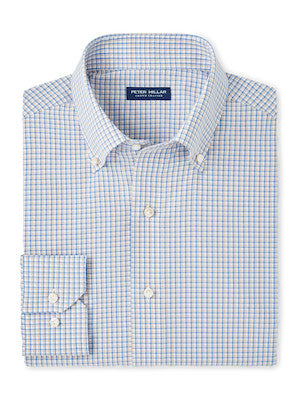 Peter Millar - Rollins Performance Poplin Sport Shirt - Fountain Blue