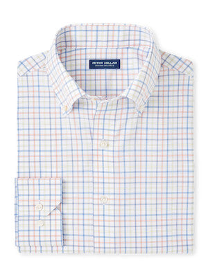 Peter Millar - Baker Performance Poplin Sport Shirt - Fountain Blue