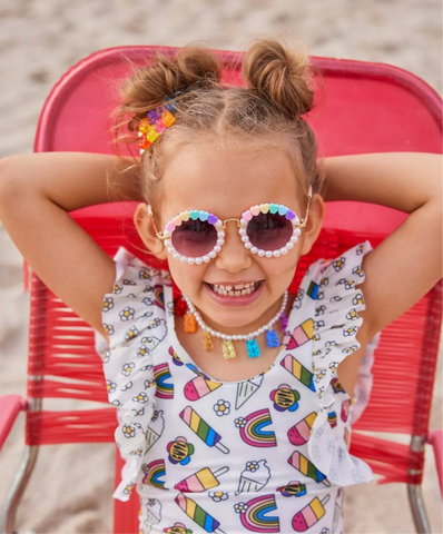 Lola & The Boys - Beaded Pearl Sunglasses