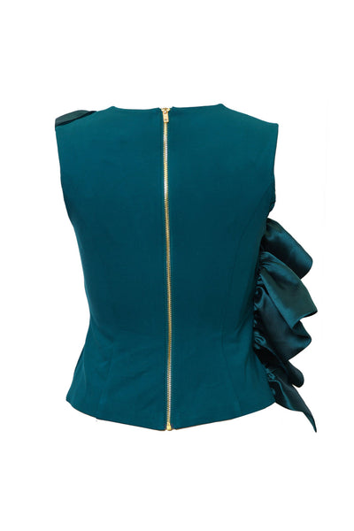 Hutch - Avril Sleeveless Exaggerated Ruffle Top - Emerald