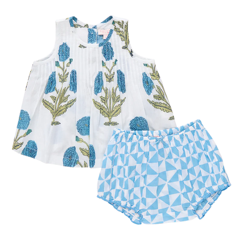 Pink Chicken - Baby 2 - Piece Set - Blue Oversized Dandelon