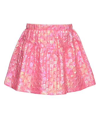 Baby Sara - Multi Color Star Top and Drop Waist Skirt Set - Pink