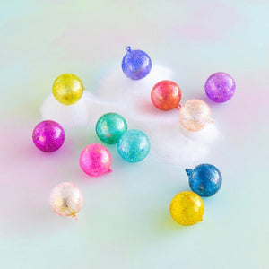 One Hundred 80 Degrees - Rainbow Stubble Ball Ornament - Set of 12