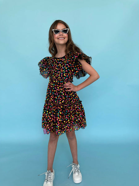 Lola and the Boys - Funfetti Surprise Dress - Black