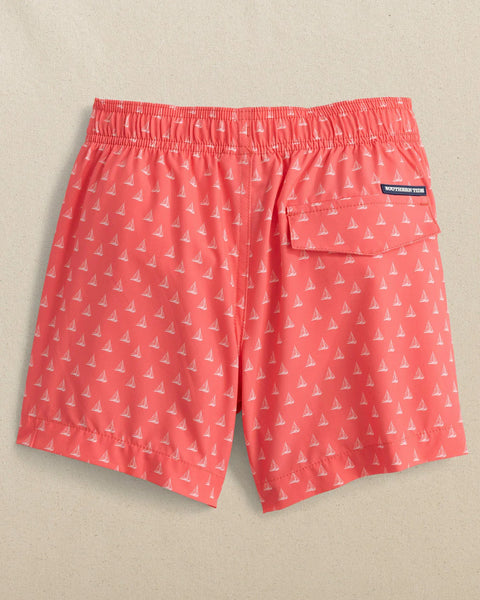 Southern Tide- Y Floating Along Swim Trunk- Sunset Coral