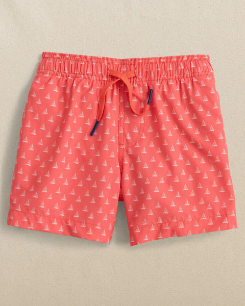 Southern Tide- Y Floating Along Swim Trunk- Sunset Coral