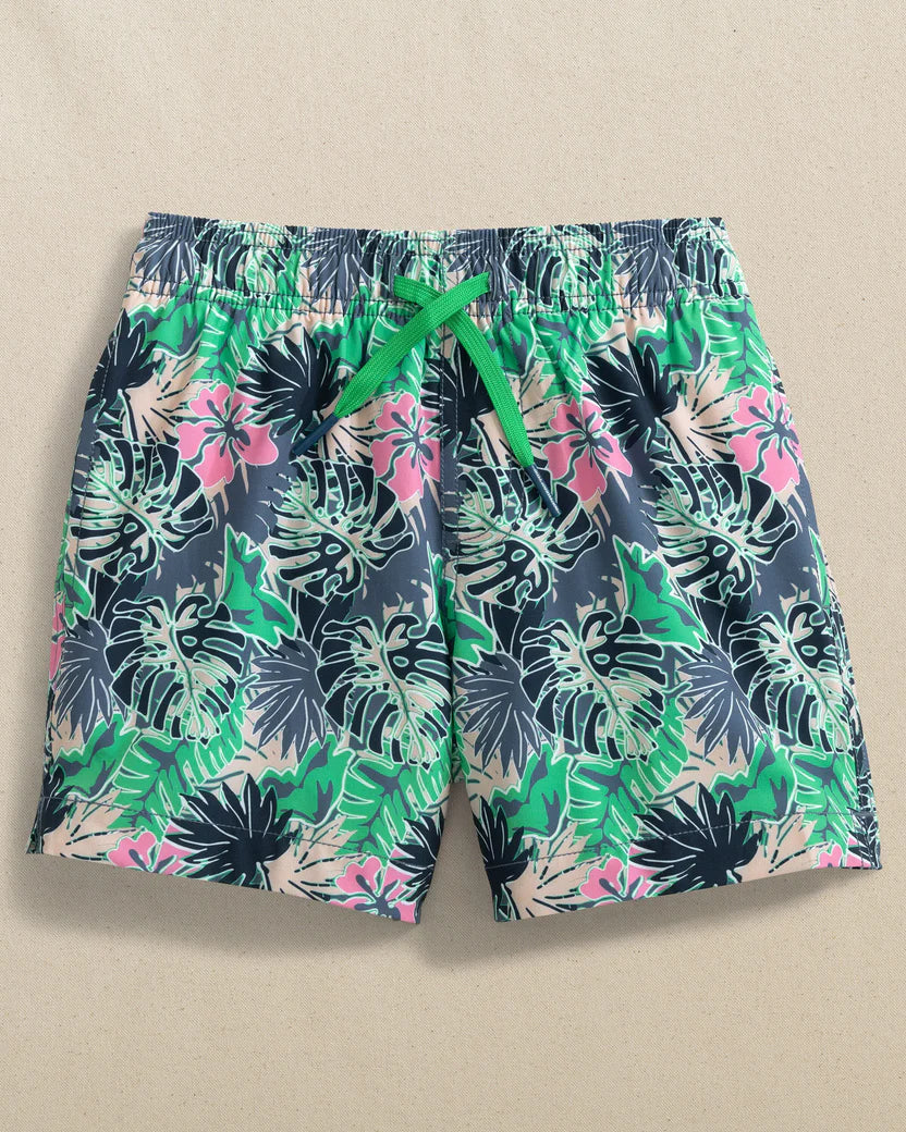 Southern Tide - Boys Grand Palms Swim Trunk - Simply Green