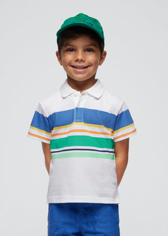Mayoral - S/S Stripe Polo Shirt