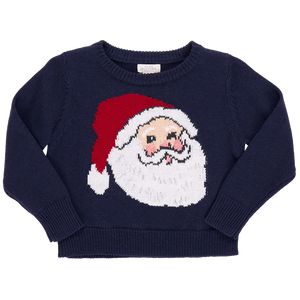 Pink Chicken - Boys Oliver Sweater - Navy Santa