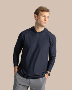 Southern Tide- Brrrilliant Performance Hoodie- Caviar Black