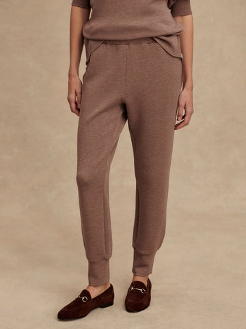 Varley - The Slim Cuff Pant 25 - Deep Taupe Marl Fleck