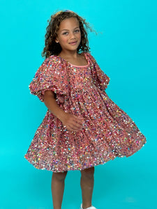 Lola and the Boys - Strawberry Birthday Cake Sequin Dress