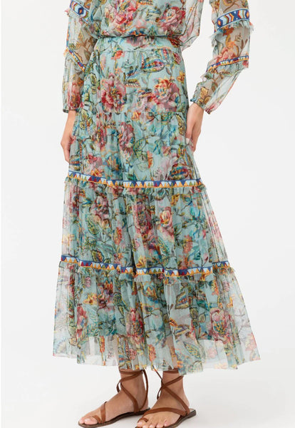 Johnny Was - Arcellis Tiered Skirt - Gillian