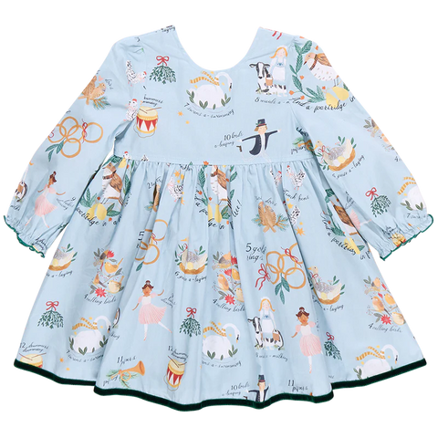 Pink Chicken - Girls Amma Dress - 12 Days of Christmas