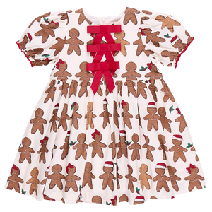 Pink Chicken - Girls Hermione Dress - Gingerbread Cookie