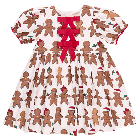 Pink Chicken - Girls Hermione Dress - Gingerbread Cookie