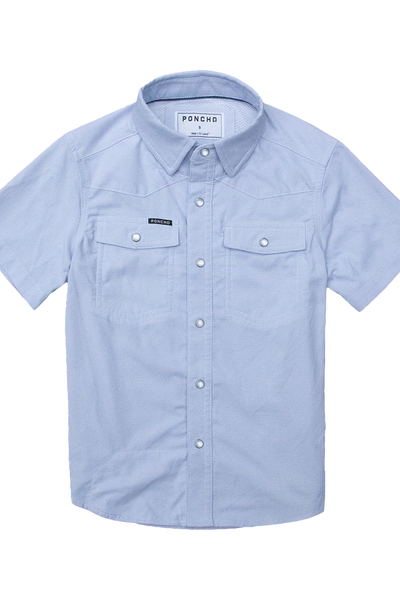 Poncho - The Head Honcho - Blue Microcheck