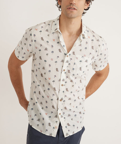 Marine Layer - S/S Cotton Rayon Shirt Natural Icon