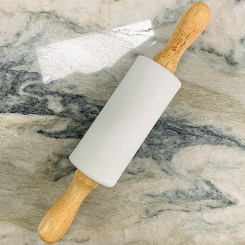 The Dough House - Silicon Rolling Pin with Wooden Handle