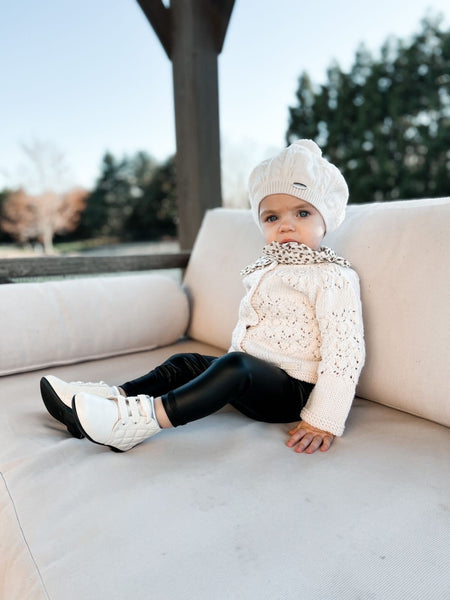 Yoga Baby - Black Faux Leather Leggings