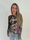 Lisa Todd -Solar Power Cashmere Star Print Sweater - Eden