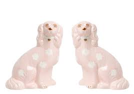 Enchanted House - Pale Staffordshire Dogs Medium