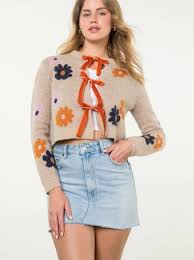 THML- Flower Knit Cardigan