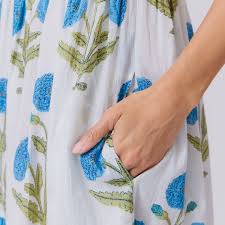 Pink Chicken - Womens Sen Dress - Blue Oversized Dandelion