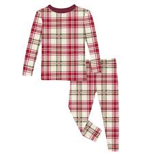 Kickee Pants - Print Long Sleeve Pajama Set - Fireside Plaid