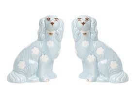 Enchanted House - Pale Staffordshire Dogs Medium