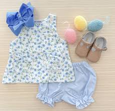 Sweet Dreams - Glory Blue Floral Print Bloomer Set