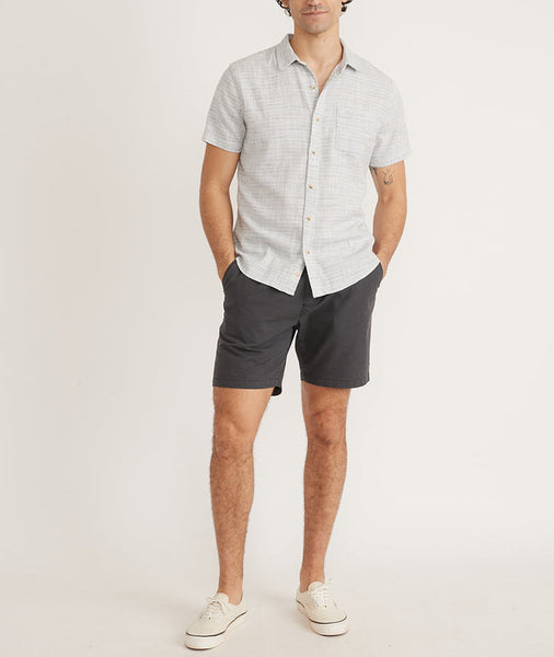 Marine Layer - S/S Stretch Selvage Stripe Shirt Blue Mini Stripe