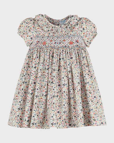 Luli & Me - Majestic Floral Smock Dress (Copy)