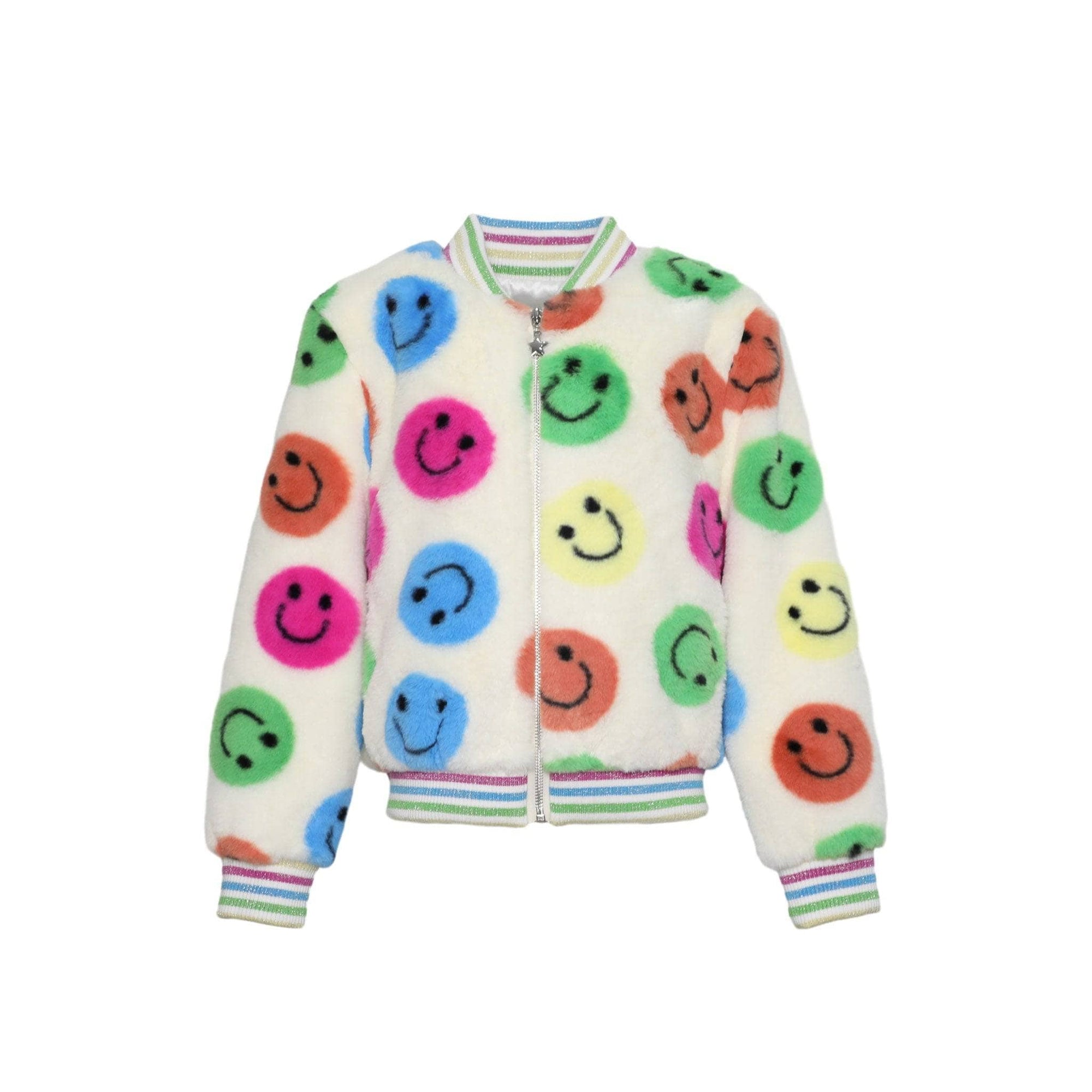 Lola & The Boys - Rainbow Emoji Plush Coat