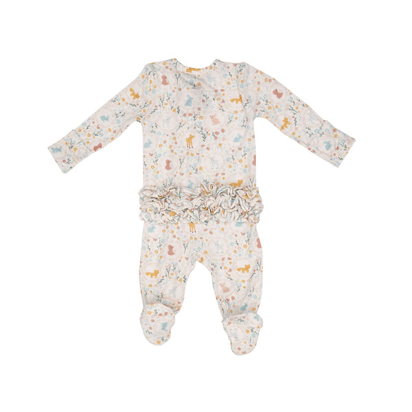 Angel Dear - Woodland Cameos 2 Way ruffle Zipper Footie