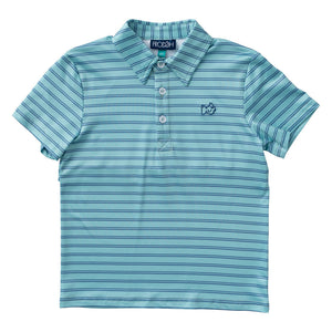 Prodoh - Boys Pro Performance Polo Nile Blue Stripe