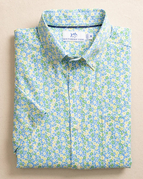 Southern Tide - M SS IC Petal Party Sportshirt - Tuscan Sun