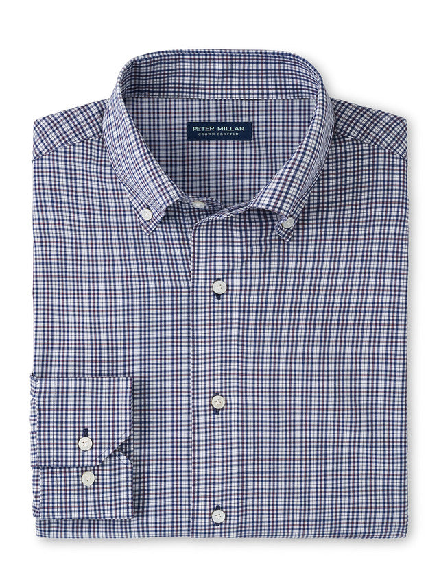 Peter Millar - Berkshire Performance Poplin Sport Shirt - Navy