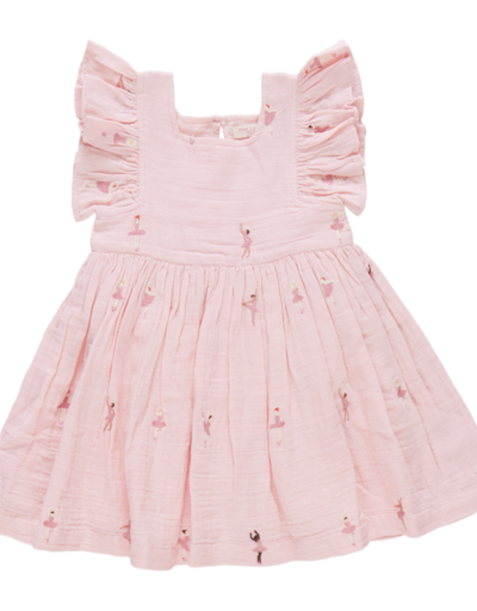 Pink Chicken - Girls Elsie Dress - Ballerina Embroidery