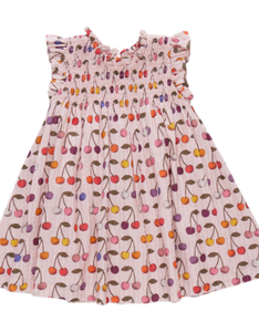 Pink Chicken - Girls Stevie Dress - Cloud Pink Cherry