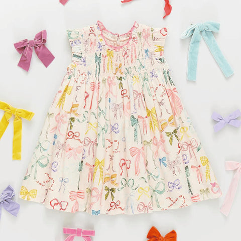 Pink Chicken - Stevie Dress - Watercolor Bows