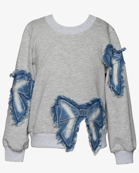 Baby Sara Bow Sweat Denim SET