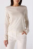 AMO Drew Long Sleeve Bone/Grey Stripe